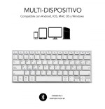 SUBBLIM Teclado Wireless Bluetooth Aluminio Advance Compact Silver