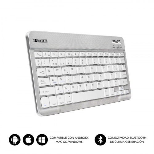5052-SUBBLIM Teclado Bluetooth Smart BT Keyboard Silver