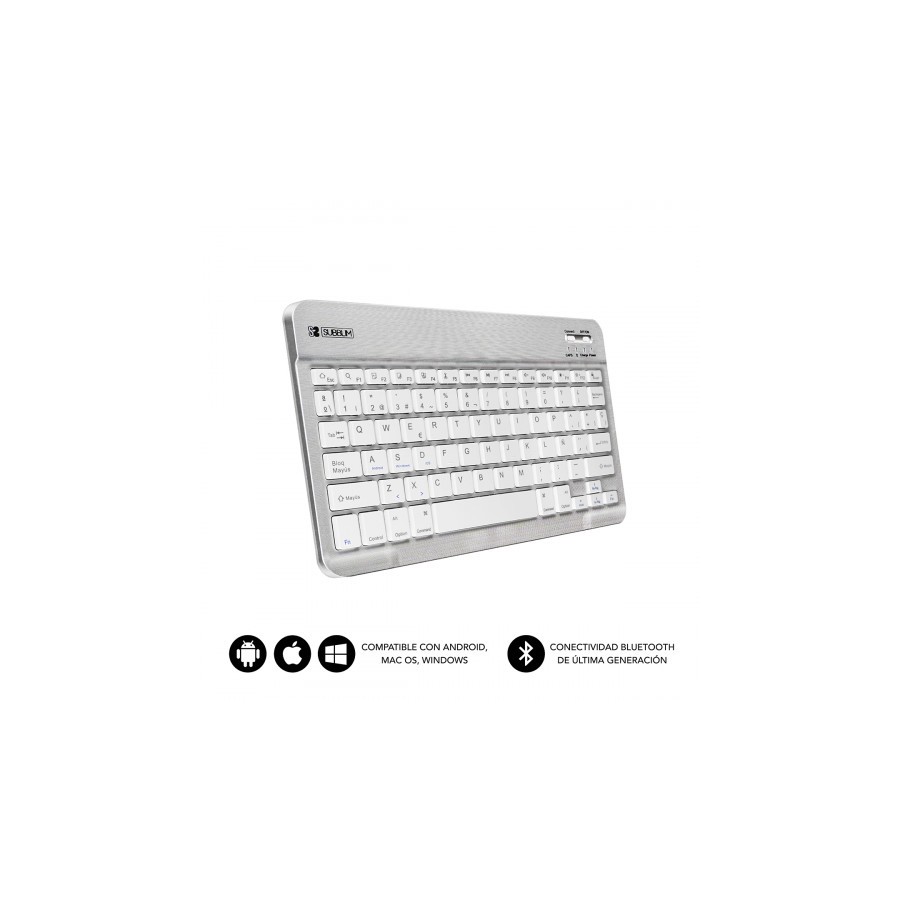 5052-SUBBLIM Teclado Bluetooth Smart BT Keyboard Silver
