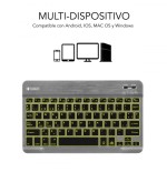 5059-SUBBLIM Teclado Retroiluminado Bluetooth Smart Backlit BT Keyboard Grey