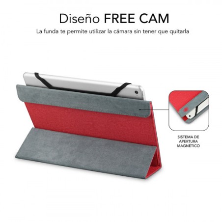 5073-SUBBLIM Funda Tablet Freecam Case 10,1" Red