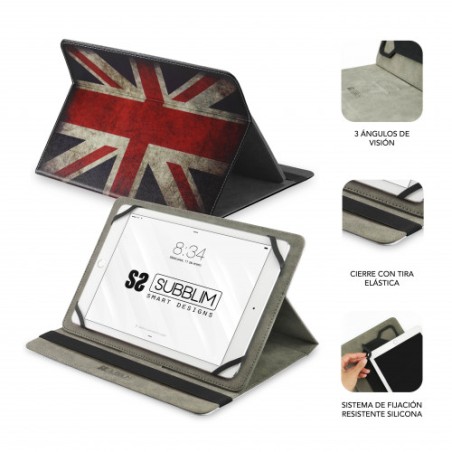 5081-SUBBLIM Funda Tablet Universal TRENDY CASE ENGLAND 10.1"
