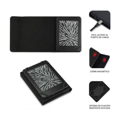 5083-SUBBLIM Funda Libro Electronico Clever Ebook Case 6" Black