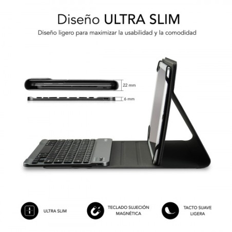 5091-SUBBLIM Funda con Teclado KEYTAB PRO BLUETOOTH 10,1" Black