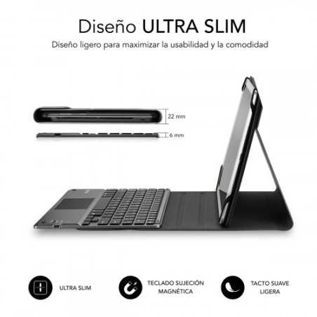 5097-SUBBLIM Funda con Teclado KEYTAB PRO BLUETOOTH 10,1" TOUCHPAD Black