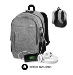 5098-SUBBLIM Mochila para Portatil Urban Lock Backpack 16" Grey