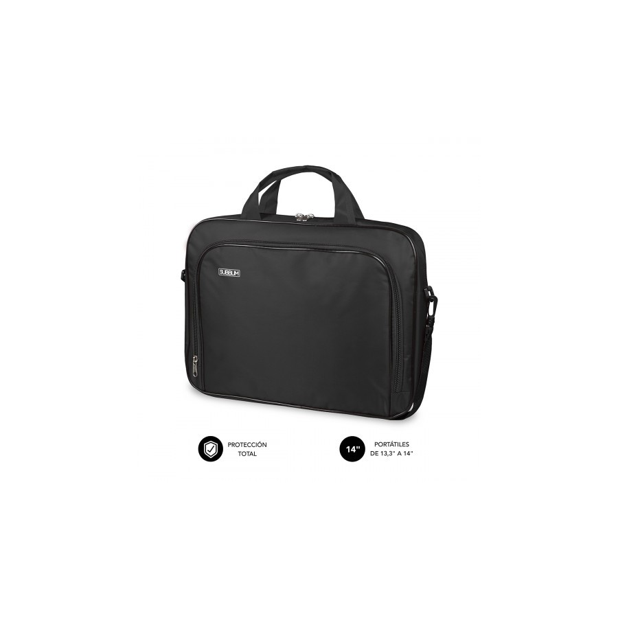 SUBBLIM Maletin Ordenador Oxford Laptop Bag 13,3"-14" Black