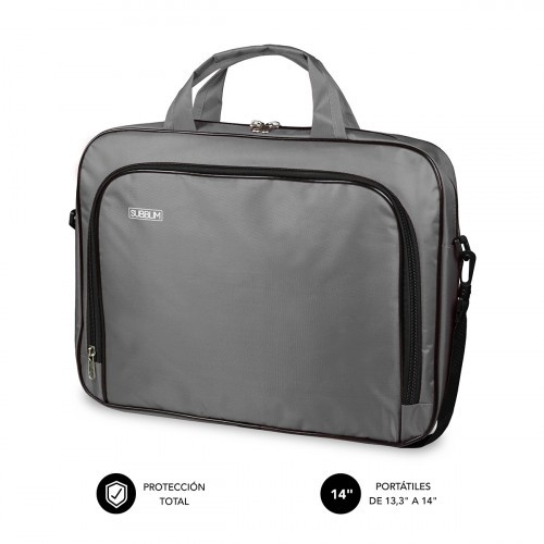 5111-SUBBLIM Maletin Ordenador Oxford Laptop Bag 13,3"-14" Grey