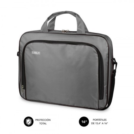 5115-SUBBLIM Maletin Ordenador Oxford Laptop Bag 15,4-16" Grey
