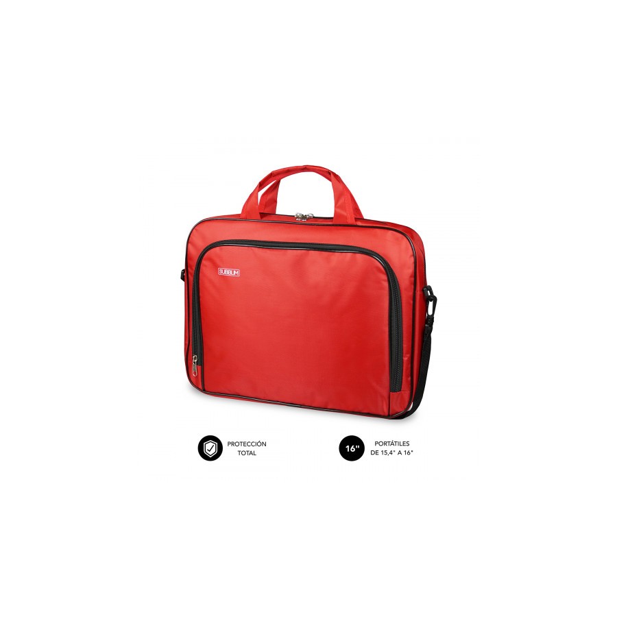 5117-SUBBLIM Maletin Ordenador Oxford Laptop Bag 15,4-16" Red