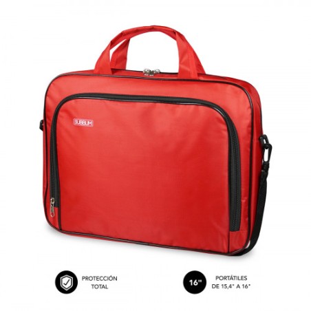 5117-SUBBLIM Maletin Ordenador Oxford Laptop Bag 15,4-16" Red