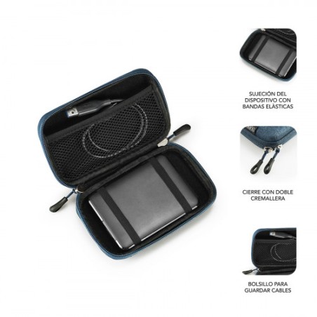 5124-SUBBLIM Funda Disco Duro HDD Business Case 2,5" Dark Blue