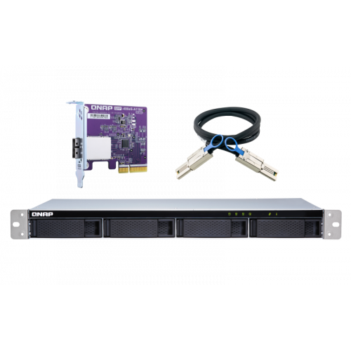 5165-QNAP TL-R400S caja para disco duro externo Carcasa de disco duro/SSD Negro, Gris 2.5/3.5"