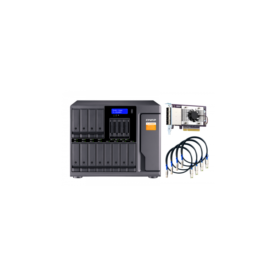 5167-QNAP TL-D1600S caja para disco duro externo Carcasa de disco duro/SSD Negro, Gris 2.5/3.5"