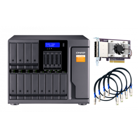 5167-QNAP TL-D1600S caja para disco duro externo Carcasa de disco duro/SSD Negro, Gris 2.5/3.5"