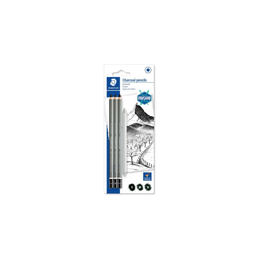5202-BLISTER CON 3 LAPICES (1 X 100C-S, 100C-M Y 100C-H + 1 DIFUMINADOR STAEDTLER 100C SBK4