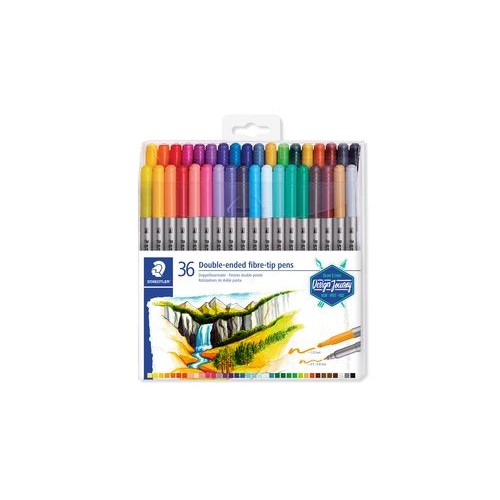 5238-ESTUCHE DE PLASTICO CON 36 ROTULADORES, COLORES SURTIDOS STAEDTLER 3200 TB36