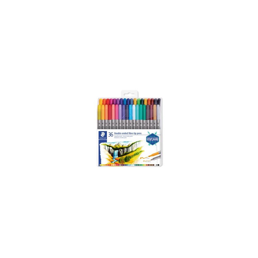 5238-ESTUCHE DE PLASTICO CON 36 ROTULADORES, COLORES SURTIDOS STAEDTLER 3200 TB36