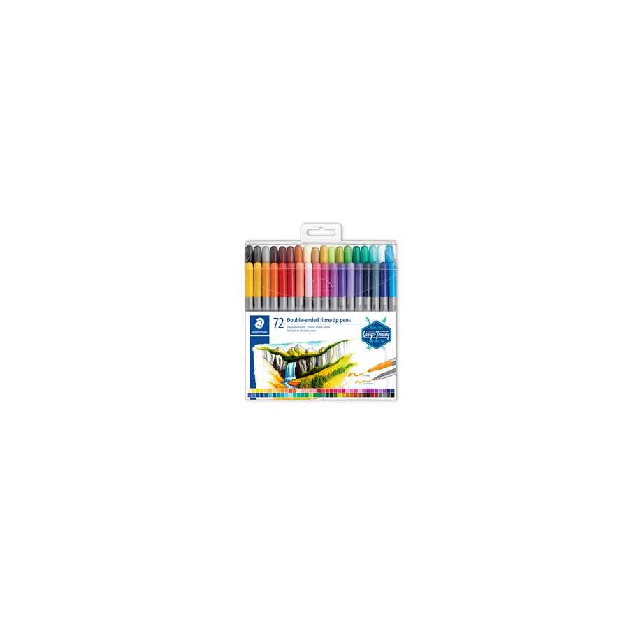 5239-ESTUCHE DE PLASTICO CON 72 ROTULADORES, COLORES SURTIDOS STAEDTLER 3200 TB72