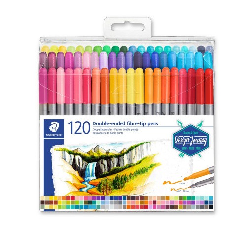 5240-ESTUCHE DE PLASTICO CON 120 ROTULADORES, COLORES SURTIDOS STAEDTLER 3200 TB120