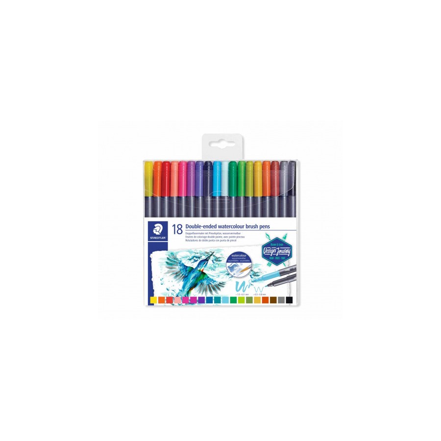 5241-ESTUCHE DE PLASTICO CON 18 ROTULADORES, COLORES SURTIDOS STAEDTLER 3001 TB18