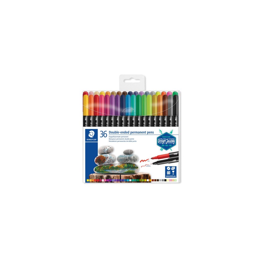 ESTUCHE DE PLASTICO CON 36 ROTULADORES, COLORES SURTIDOS STAEDTLER 3187 TB36