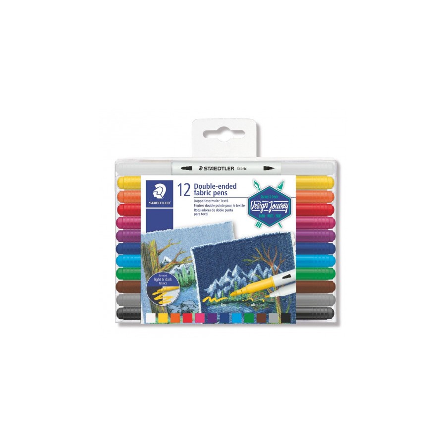 5248-ESTUCHE DE PLASTICO CON 12 MARCADORES, COLORES SURTIDOS STAEDTLER 3190 TB12