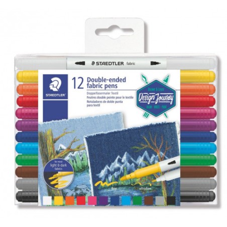 5248-ESTUCHE DE PLASTICO CON 12 MARCADORES, COLORES SURTIDOS STAEDTLER 3190 TB12