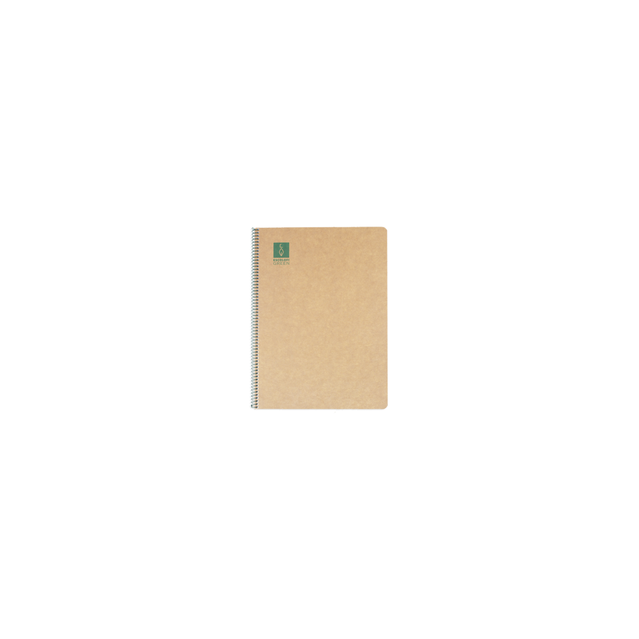 5264-CUADERNO ESPIRAL DIN-A5 RECICLADO FSC 50 HOJAS 80G. HORIZONTAL CON MARGEN.GREEN ESCOLOFI 130210704