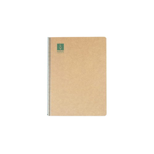 5266-CUADERNO ESPIRAL DIN-A4 RECICLADO FSC 50 HOJAS 80G. LISO. GREEN ESCOLOFI 130200804