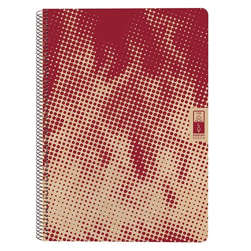 5268-CUADERNO ESPIRAL DIN-A4 RECICLADO FSC 80 HOJAS 80G. CUADRICULA 5X5. 4 ELEMENTS - FIRE ESCOLOFI 130100200