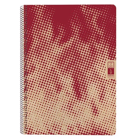 5268-CUADERNO ESPIRAL DIN-A4 RECICLADO FSC 80 HOJAS 80G. CUADRICULA 5X5. 4 ELEMENTS - FIRE ESCOLOFI 130100200