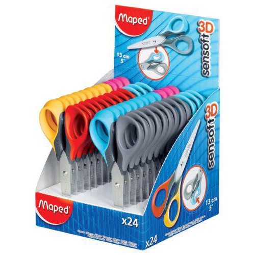 5273-EXPOSITOR 24 TIJERAS SENSOFT PASTEL 13CM DISPLAY MAPED 484211