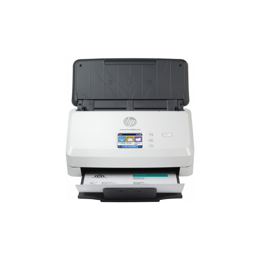 HP Scanjet Pro N4000 snw1 Escaner alimentado con hojas 600 x 600 DPI A4 Negro, Blanco