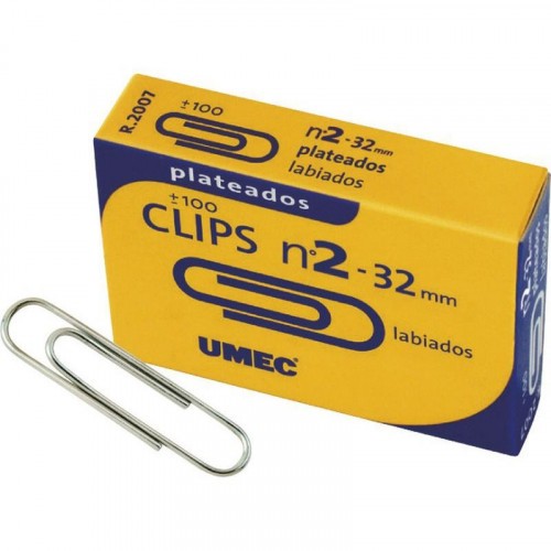 5284-CAJA 100 CLIP NIQUELADO 32 MM U200304 UMEC
