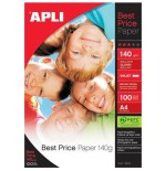 5336-PAQUETE 100 HOJAS PAPEL FOTO INK.BRI A4 140G.11804 APLI