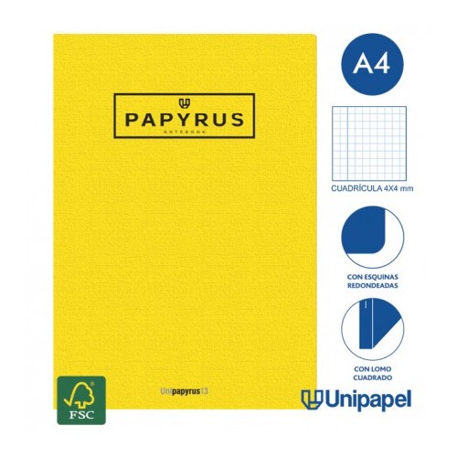 5388-LIBRETA GRAPADA GOFRADA A4 48 HOJAS 90GR. 4X4 COLORES SURTIDOS PAPYRUS 88420599