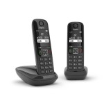 5411-Gigaset AS690 Duo Telefono DECT/analogico Identificador de llamadas Negro