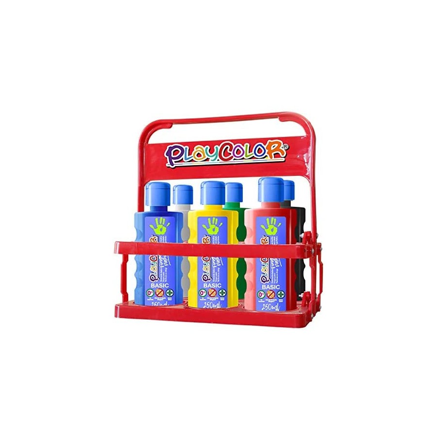 5432-FINGER PAINT BASIC 40ML. 6 COLORES SURTIDOS PLAYCOLOR 17591.