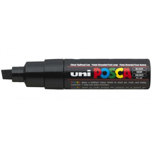 547-MARCADOR PC-8K POSCA PUNTA B 8MM. NEGRO UNI-BALL 300566000