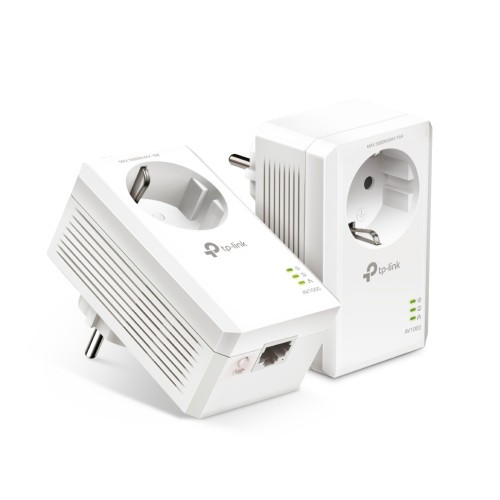 5487-TP-LINK AV1000 PASSTHROUGH POWERLINE KIT,  BROADCOM, 1 GIGABIT PORT, 1000MBPS POWERLINE, HOMEPLUG AV2, NEW PLC UTIL