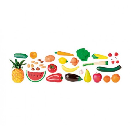 5533-JUEGO FRUTAS HORTALIZAS Y FRUTOS SECOS 36 PIEZAS MINILAND 30811