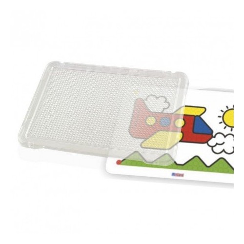 5538-JUEGO PLACA PARA PINCHOS TRANSPARENTE 31X21 CM SET DE 6 UNIDADES MINILAND 31830