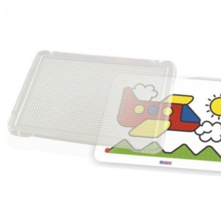 5538-JUEGO PLACA PARA PINCHOS TRANSPARENTE 31X21 CM SET DE 6 UNIDADES MINILAND 31830