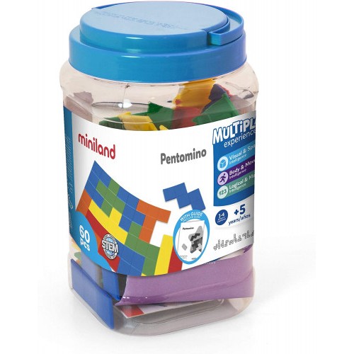 5571-JUEGO DIDACTICO PENTOMINOS DE COLORES MINILAND 95219