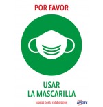 5619-SENALES ADHESIVOS PREIMPRESO  "USAR MASCARILLAS " SOBRE DE 2 HOJAS EN A4 AVERY AV_KITCOVID2_ES