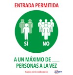 5627-SENALES ADHESIVOS PREIMPRESO  "ENTRADA PERMITIDA" SOBRE DE 2 HOJAS EN A4 AVERY AV_KITCOVID6_ES