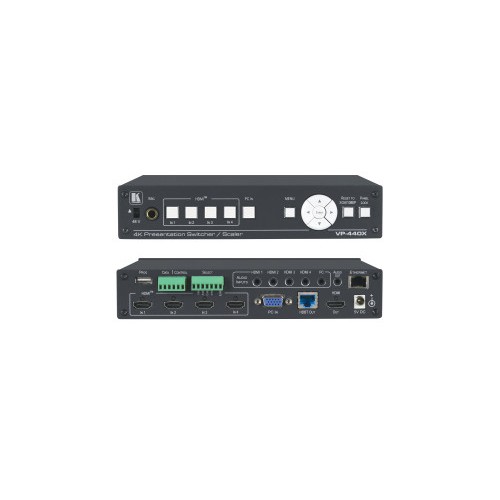 5682-KRAMER VP-440X 18G 4K PRESENTATION SWITCHER/SCALER WITH HDBASET & HDMI SIMULTANEOUS OUTPUTS