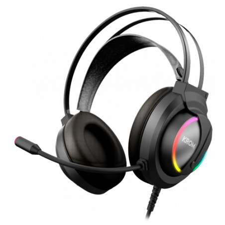 5686-Krom Kappa Auriculares Diadema Negro