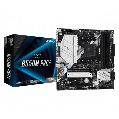 Asrock B550M Pro4 AMD B550 Zocalo AM4 micro ATX